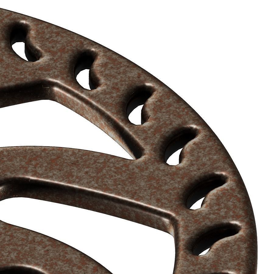 Rusty Bike Disc Rotor 3D model_2