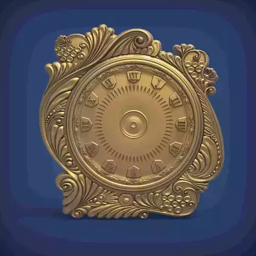 Carved clock for 3D printing and CNC