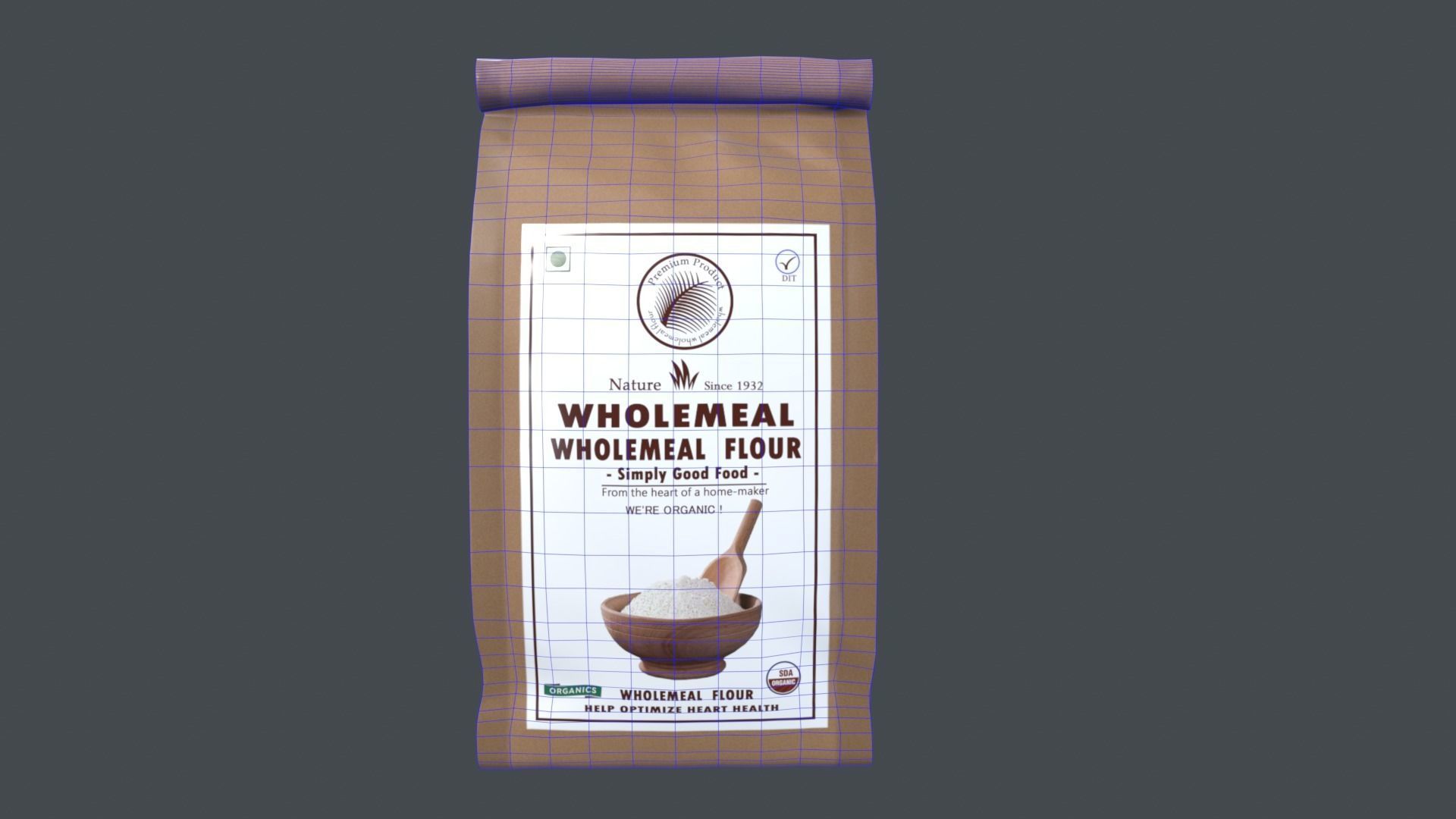 WholemealFlour  Low-poly 3D model_8