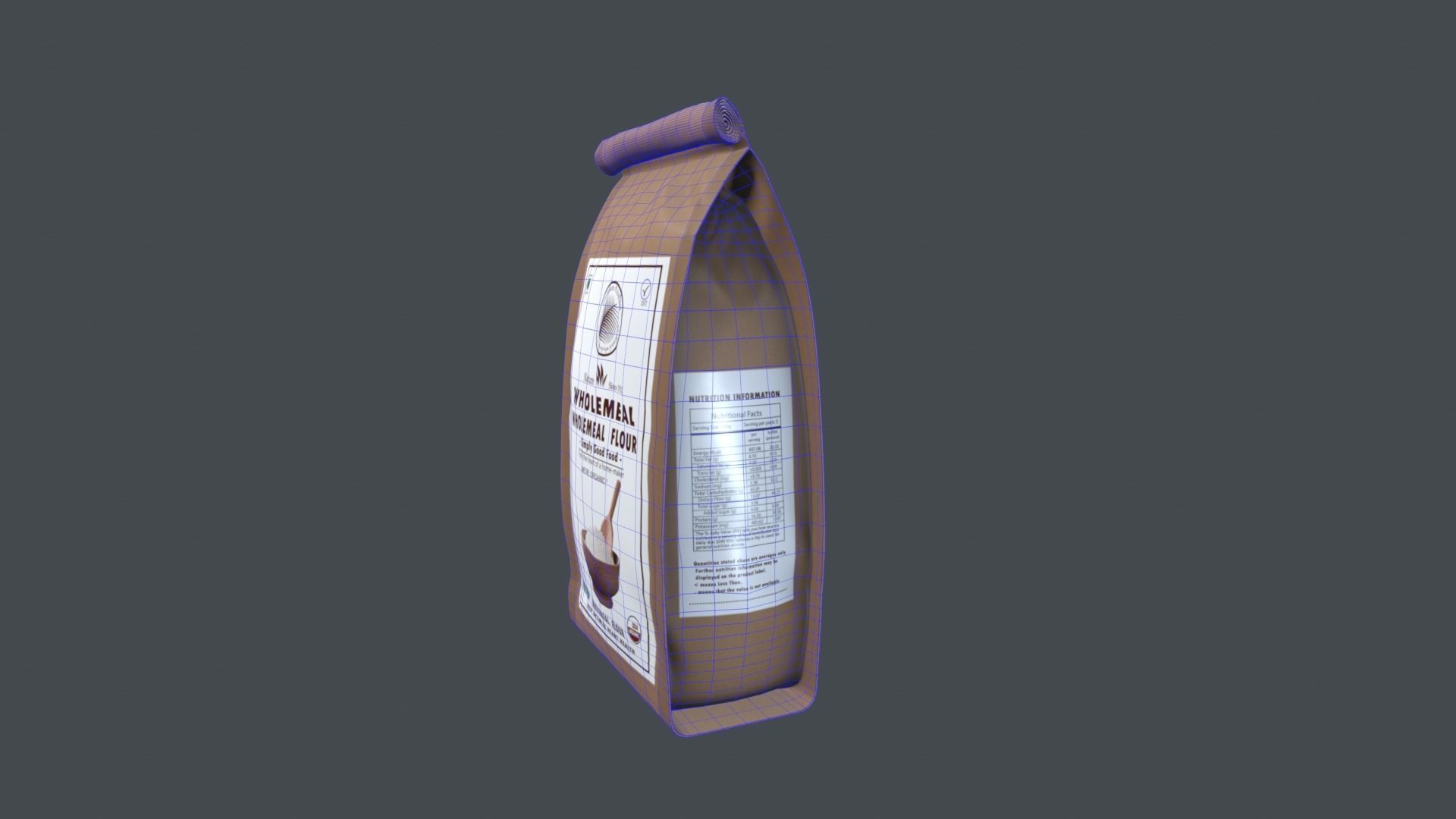 WholemealFlour  Low-poly 3D model_10
