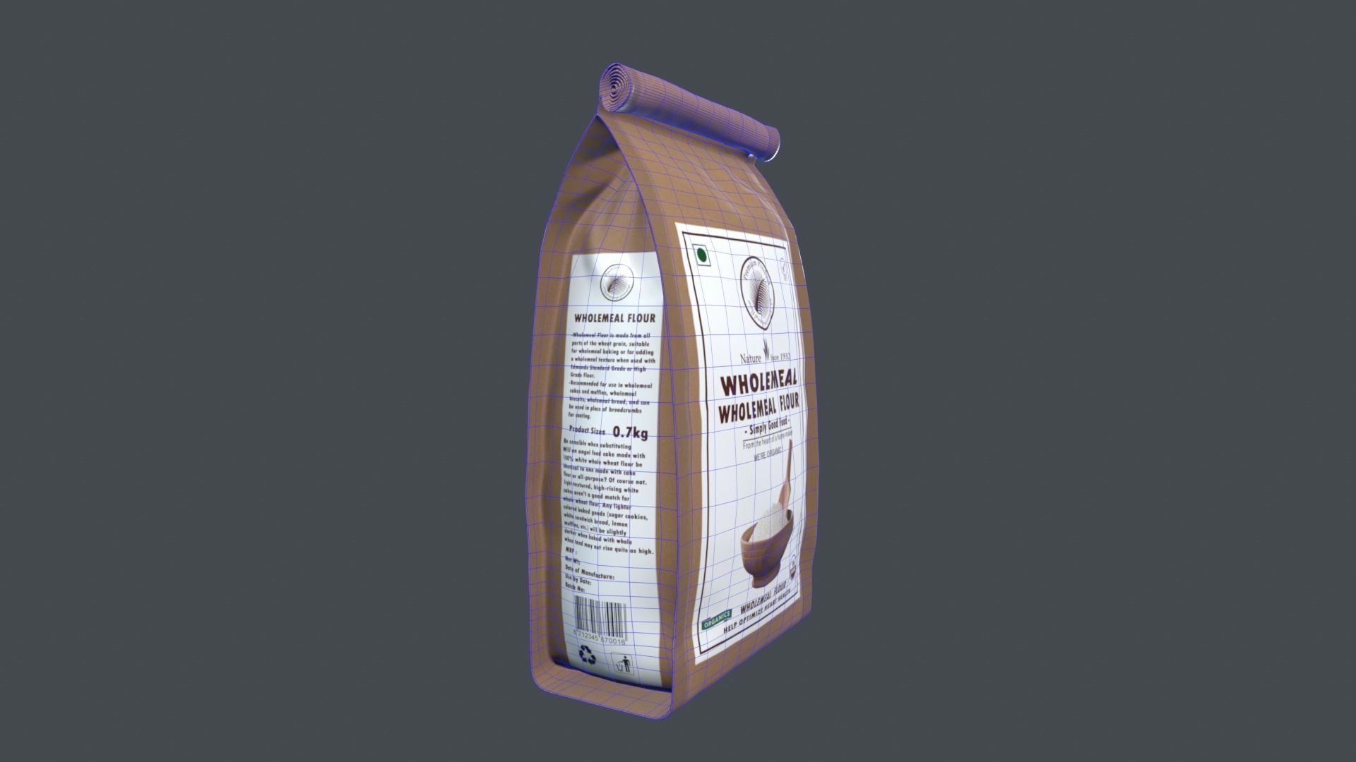WholemealFlour  Low-poly 3D model_9