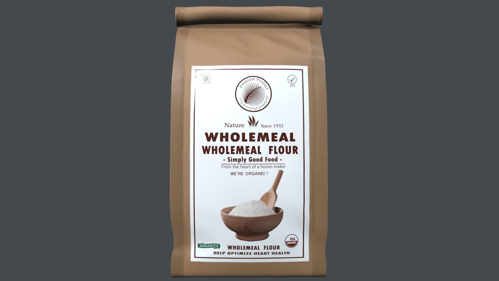 WholemealFlour  Low-poly 3D model_2