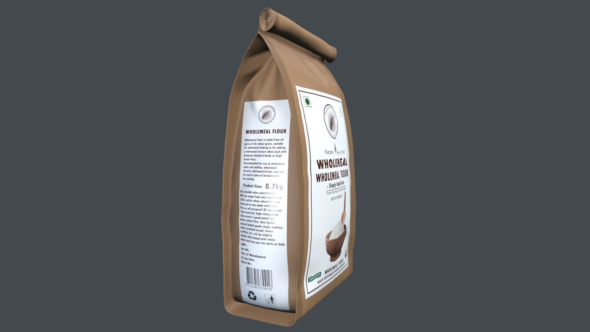 WholemealFlour  Low-poly 3D model_3