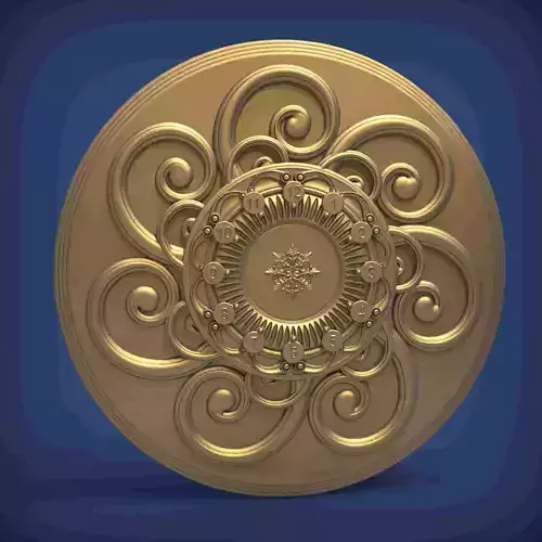 Carved clock for 3D printing and CNC
