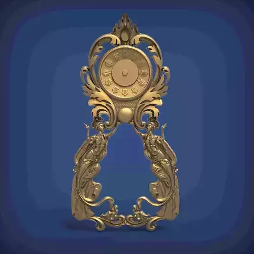 Carved clock for 3D printing and CNC