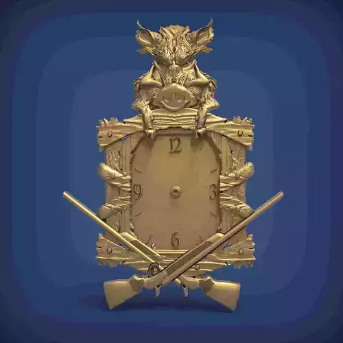 Carved clock for 3D printing and CNC