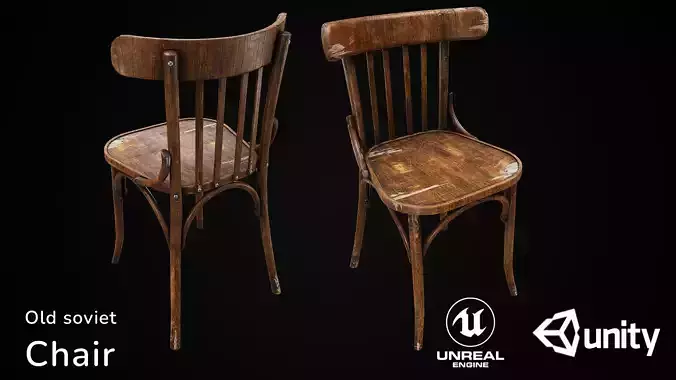 Old Soviet Chair   Game ready lowpoly