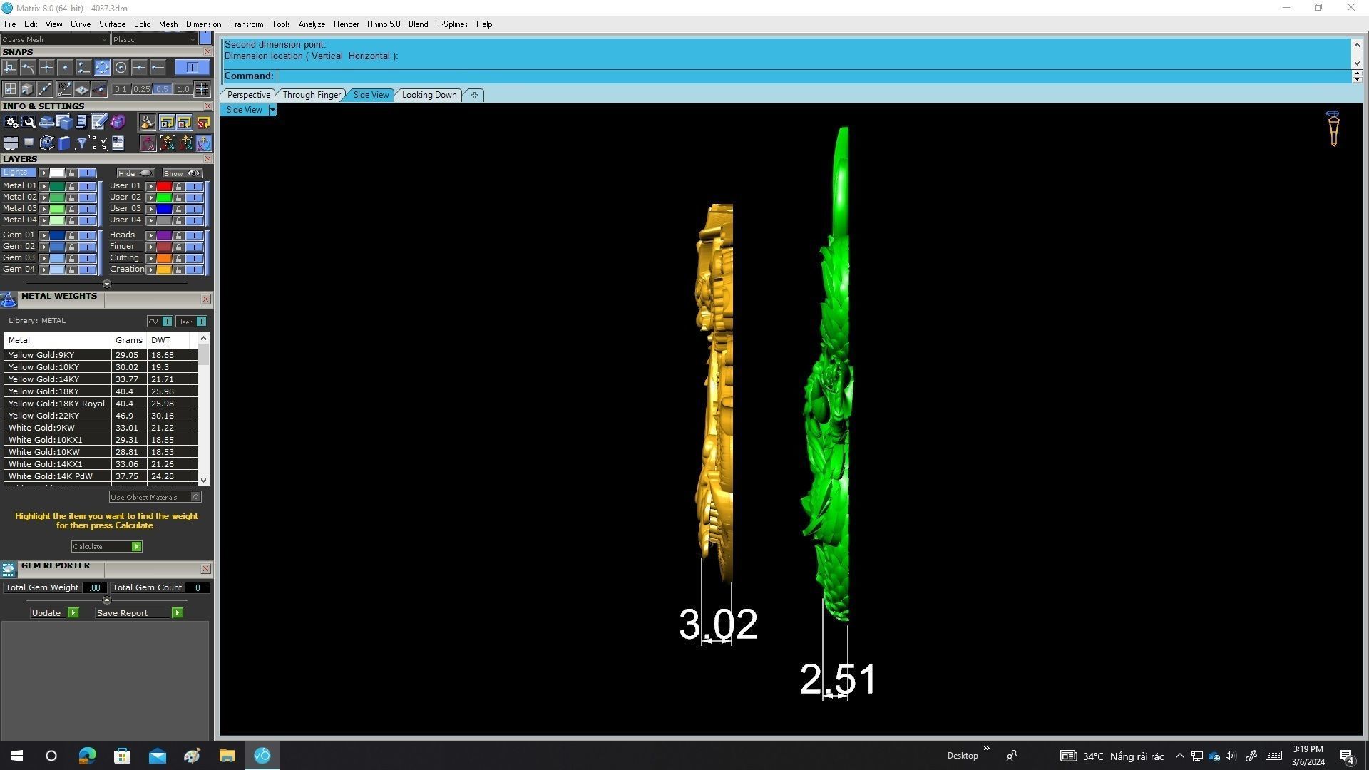 A4037 Chinese Dragon Pendant 3D print model_10