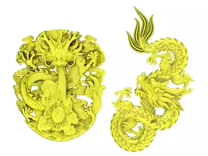 A4037 Chinese Dragon Pendant