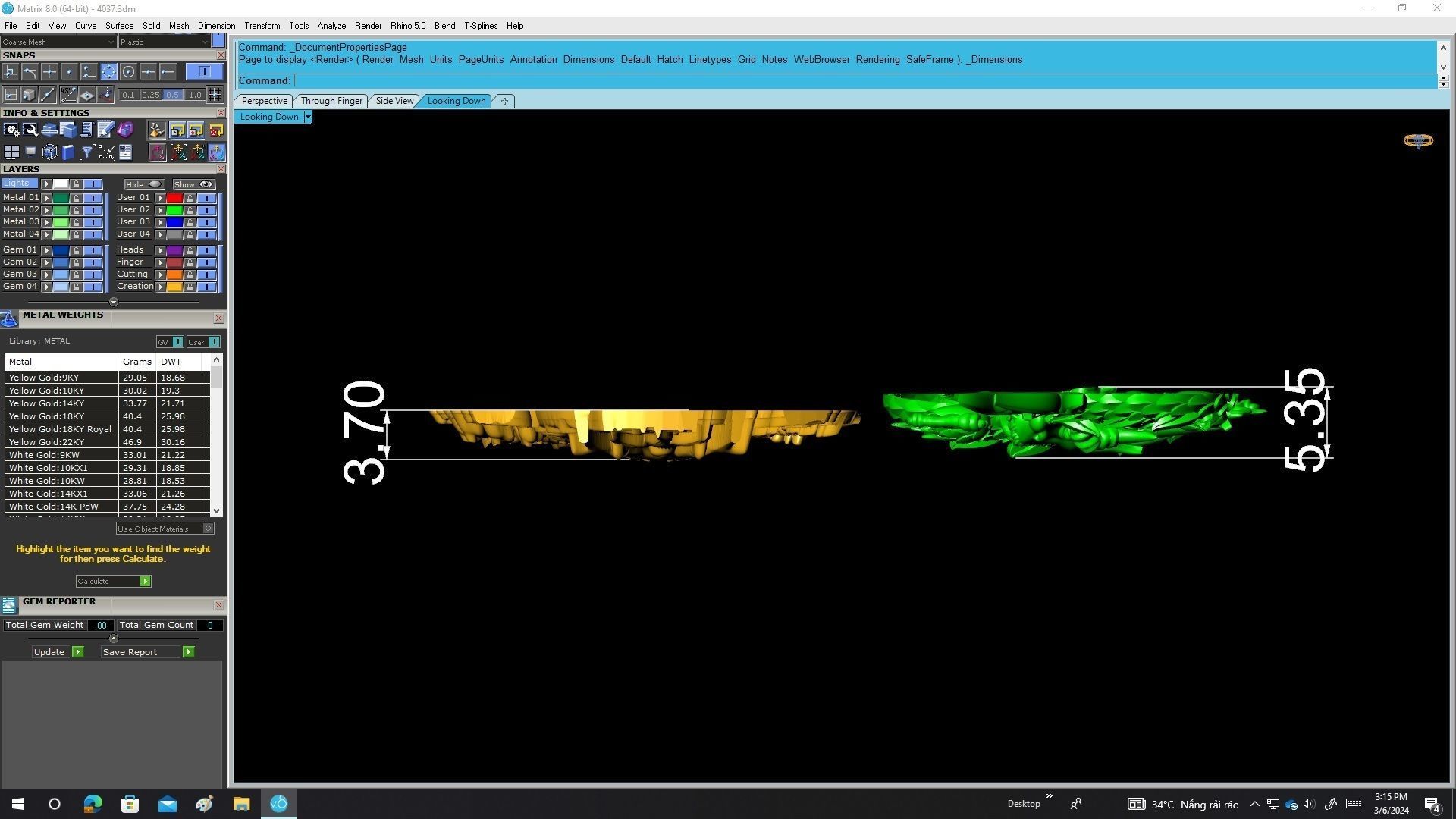 A4037 Chinese Dragon Pendant 3D print model_8