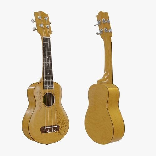 Soprano Ukulele 01 Classic Shape 3D model