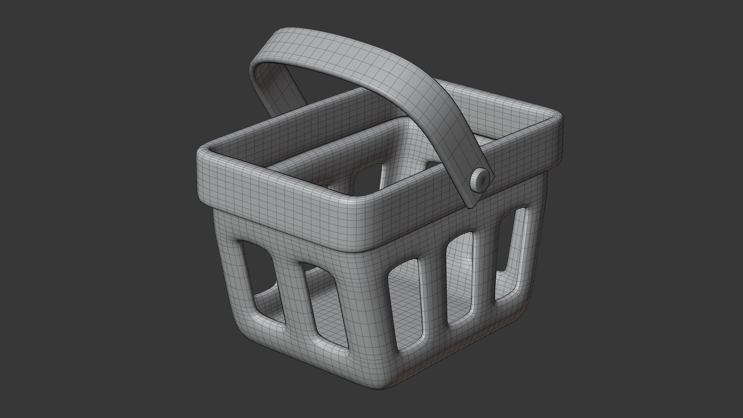 Shopping Basket 3D Icon 3D model_9