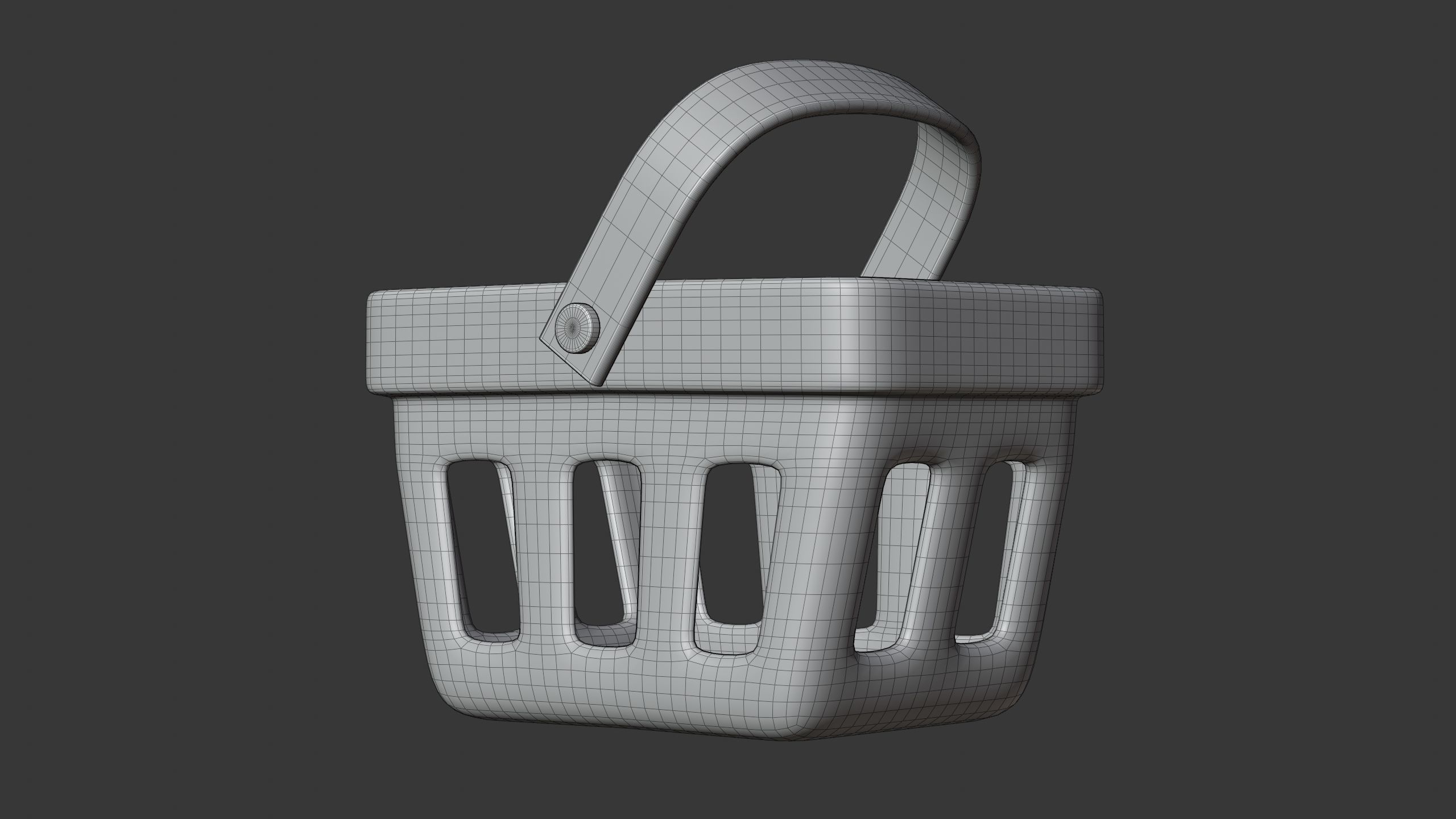 Shopping Basket 3D Icon 3D model_8