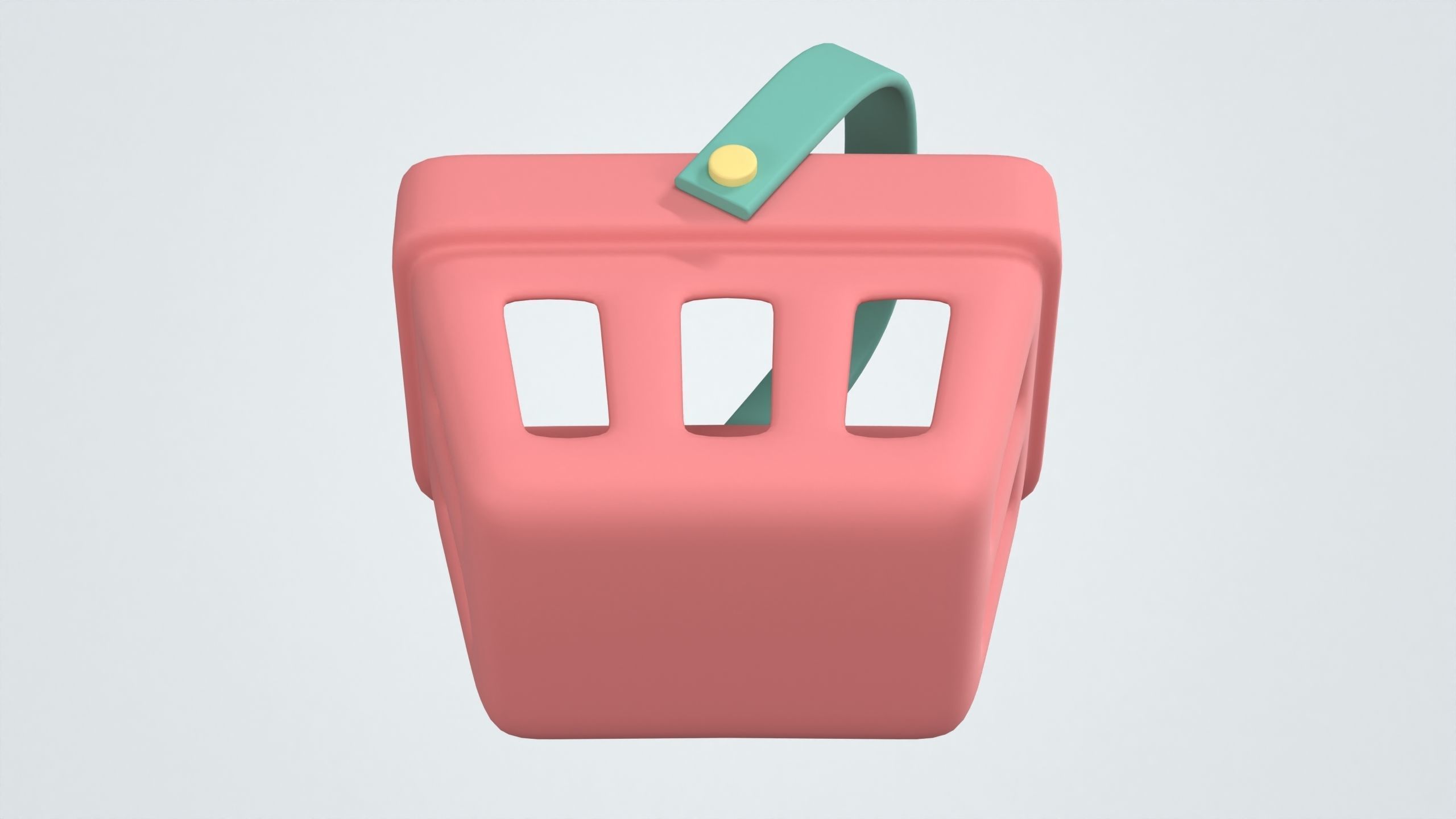 Shopping Basket 3D Icon 3D model_5