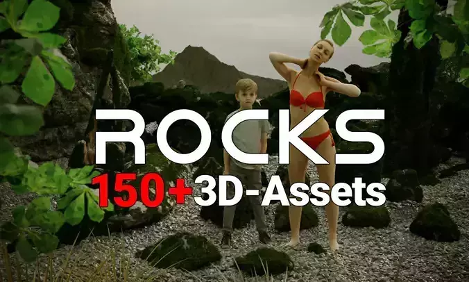 Environment Pack Ultimate Rocks Stones Pebbles 3D Model Collection