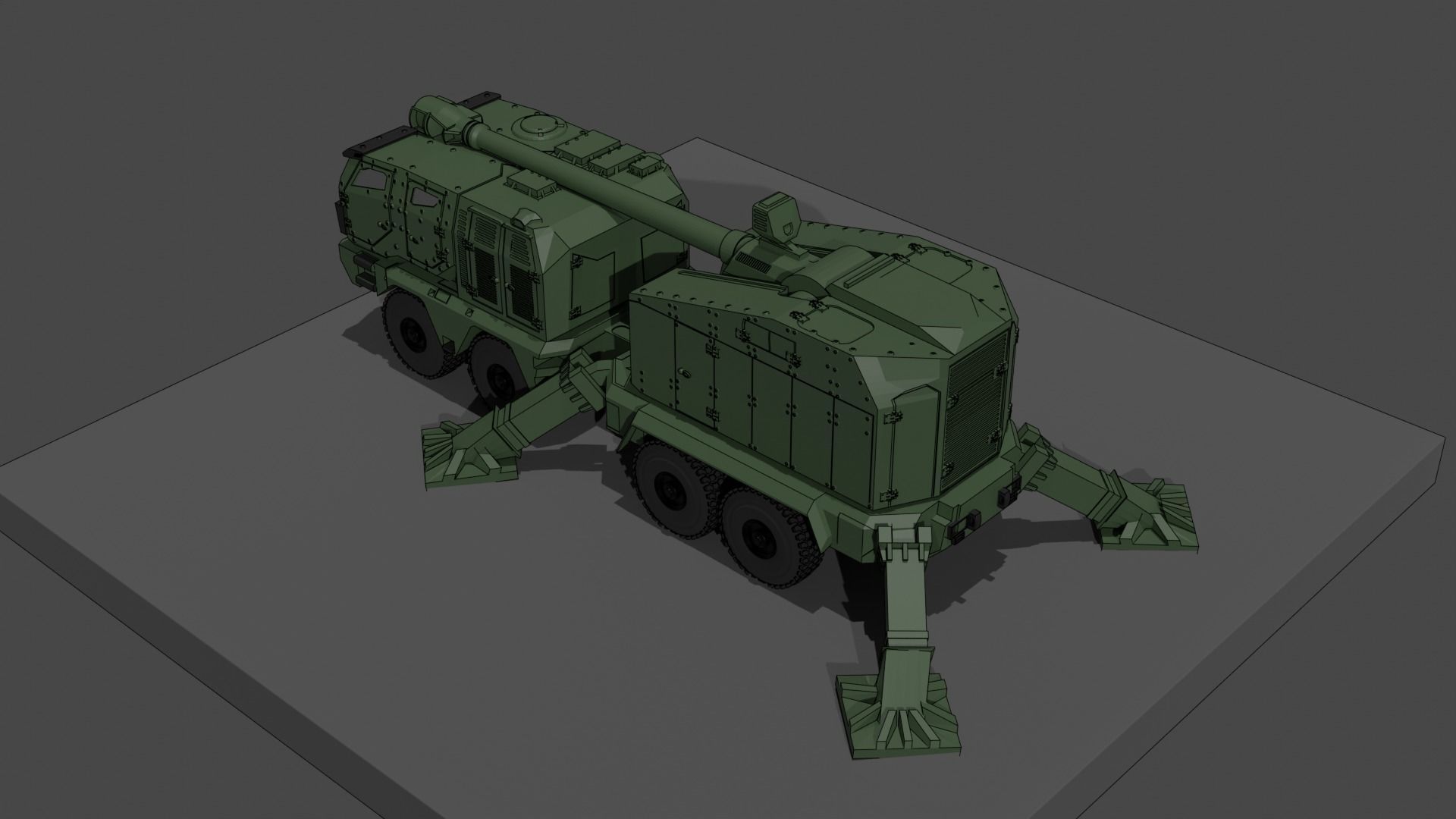 Yugoimport B-52 Nora self-propelled howitzer gun 3D print model_1