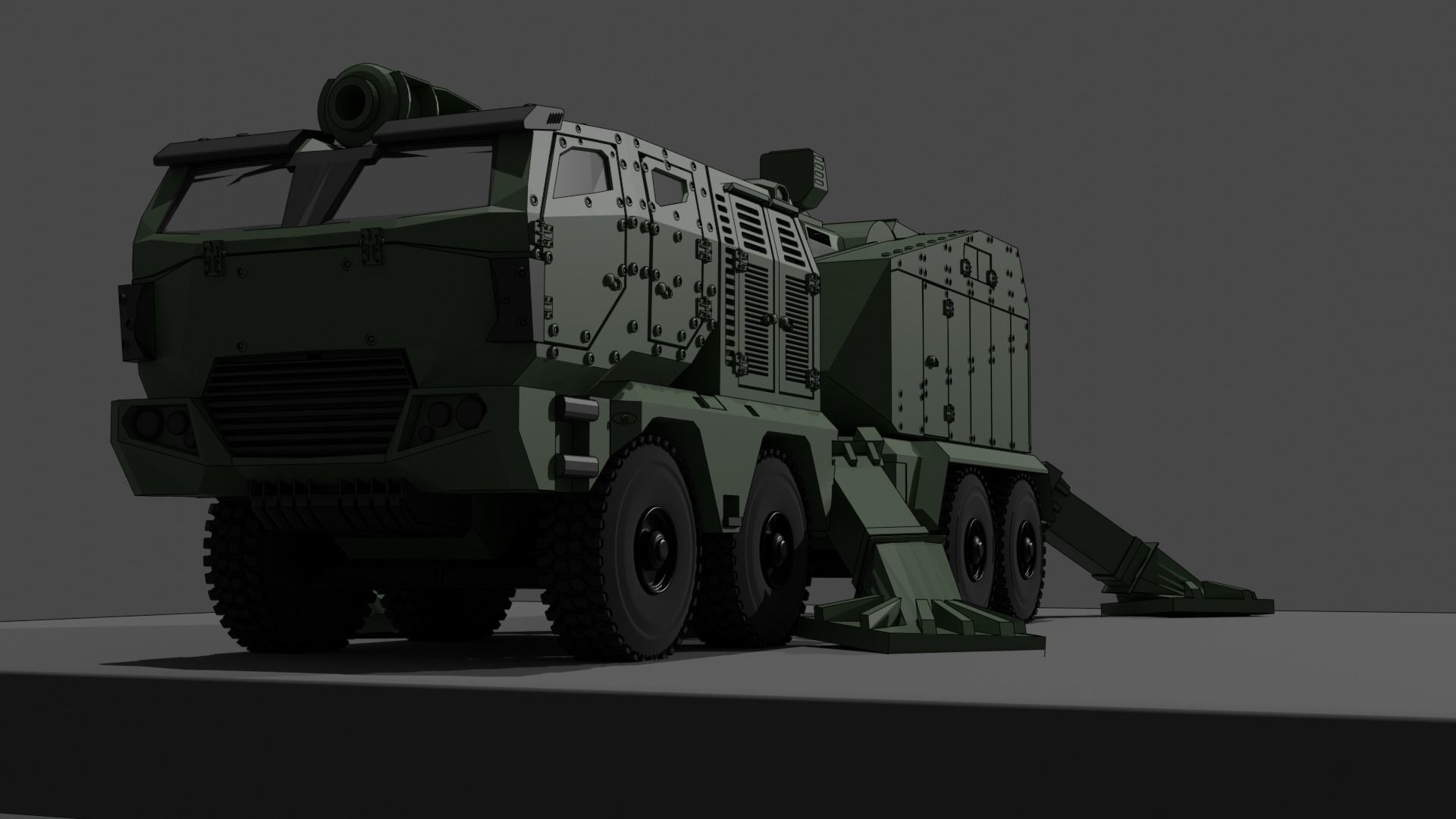 Yugoimport B-52 Nora self-propelled howitzer gun 3D print model_6