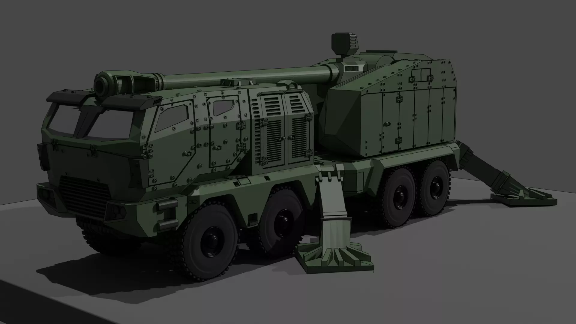Yugoimport B-52 Nora self-propelled howitzer gun 3D print model_0