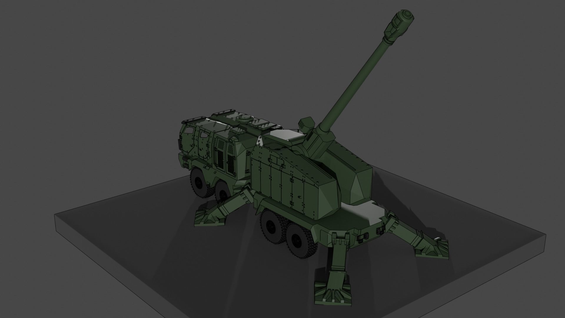 Yugoimport B-52 Nora self-propelled howitzer gun 3D print model_7