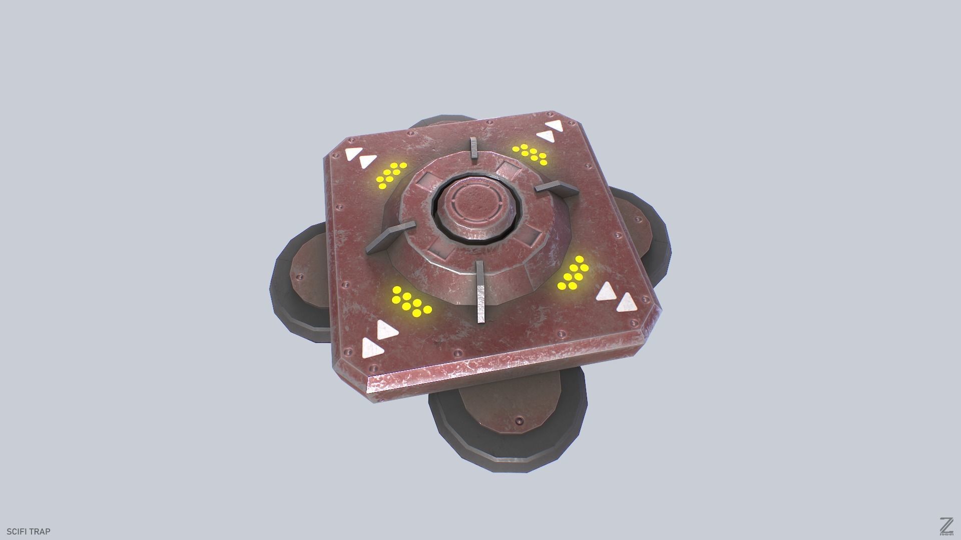 Sci fi trap Low-poly 3D model_8