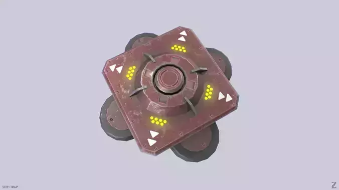 Sci fi trap Low-poly 3D model
