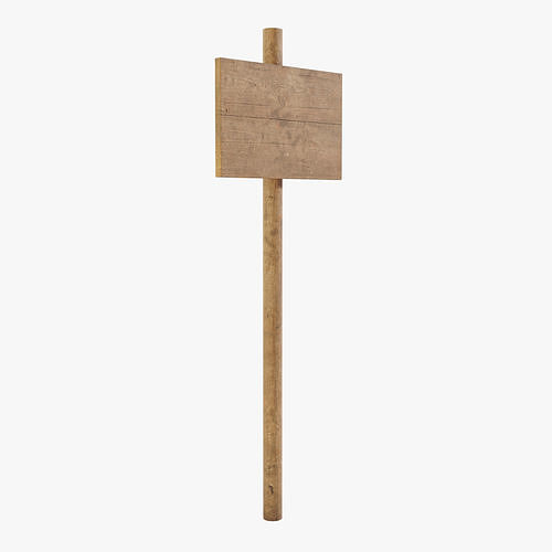 Simple Wooden Sign Free 3D model
