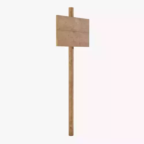Simple Wooden Sign Free 3D model