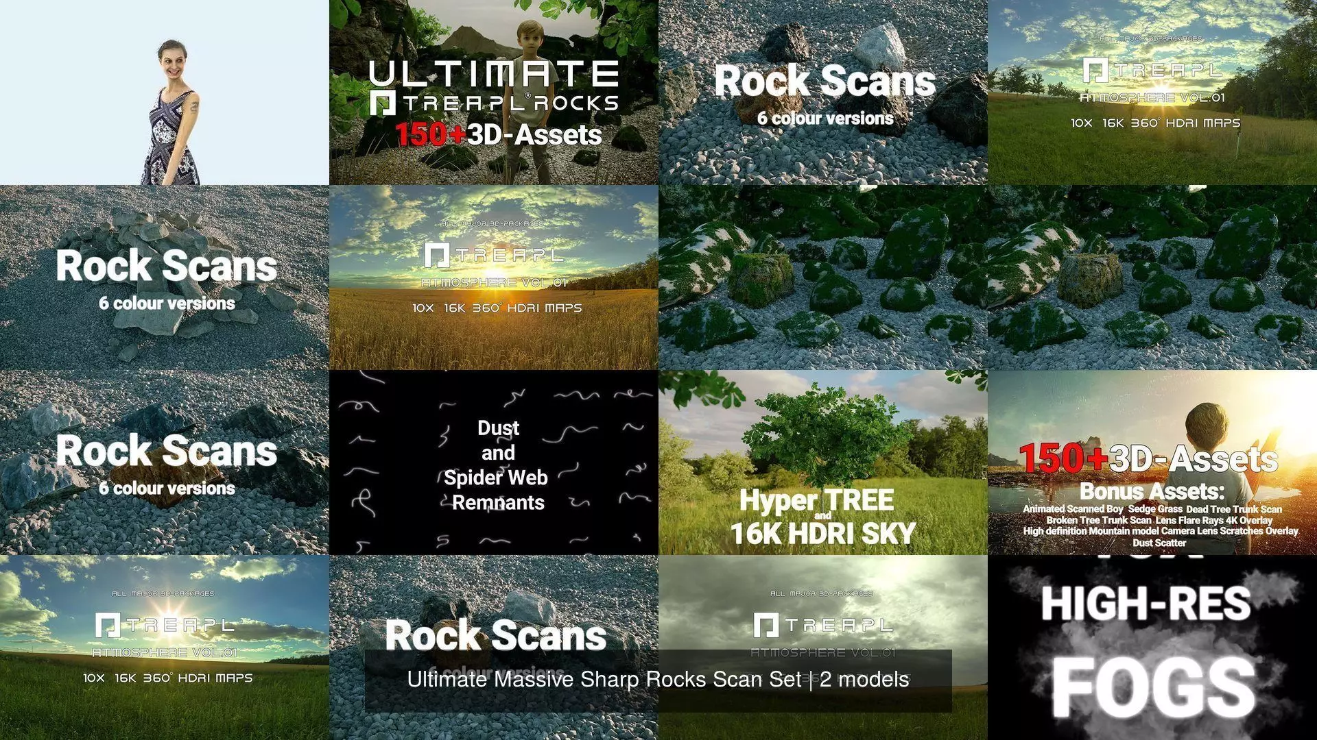 Ultimate Massive Sharp Rocks Scan Set 3D Model Collection_2