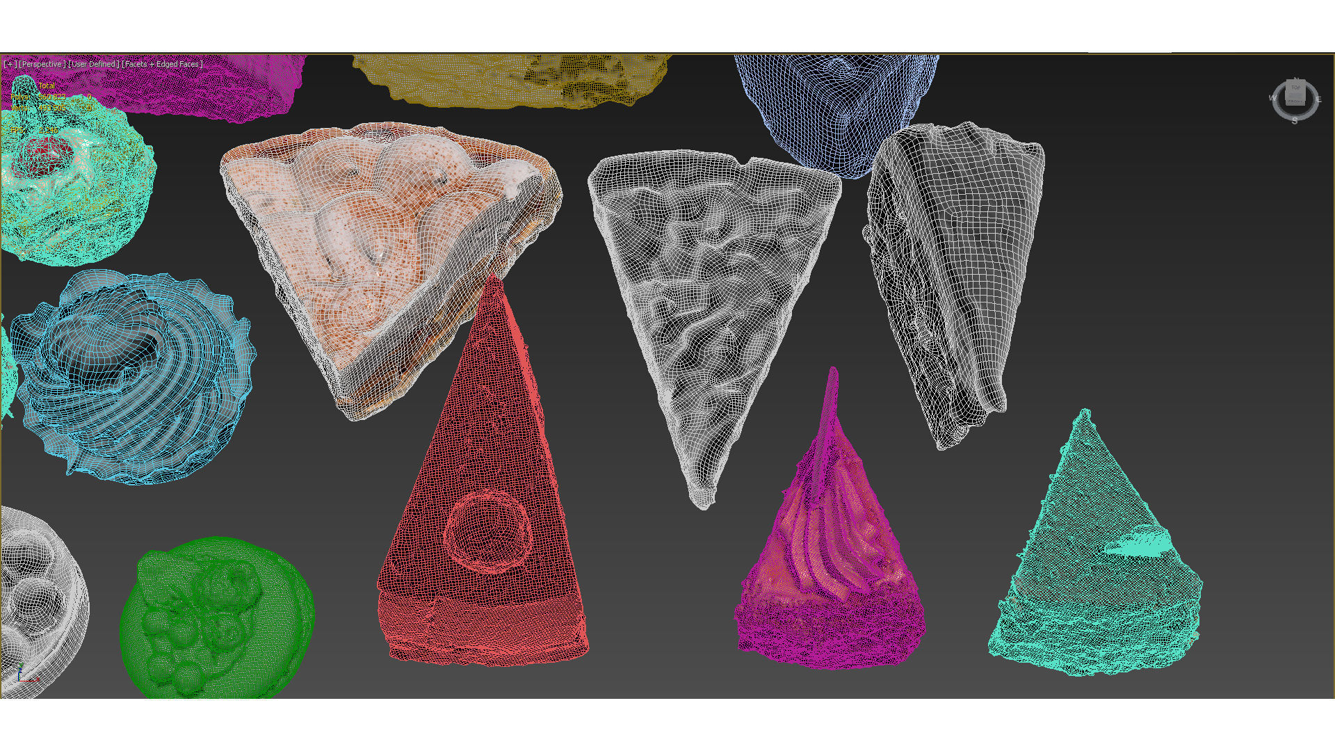 Cake dessert 19 items collection 3D model_13