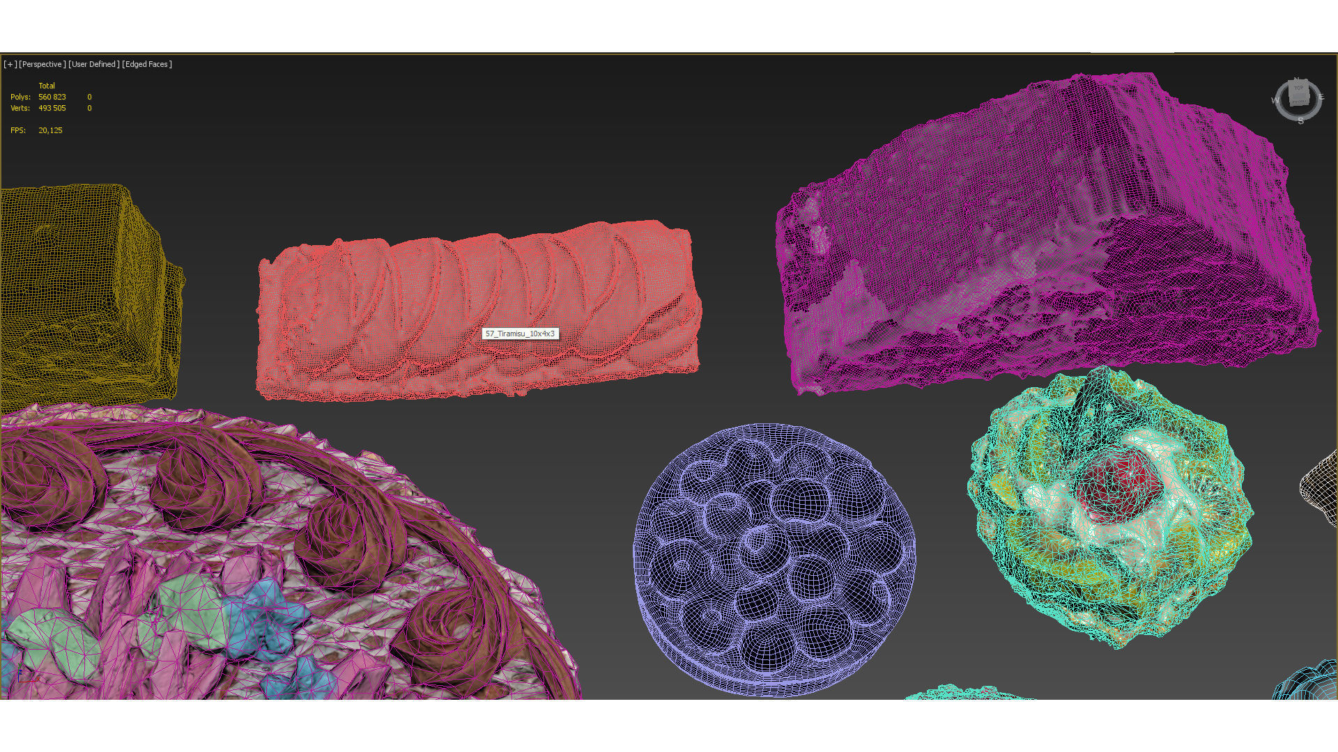 Cake dessert 19 items collection 3D model_15