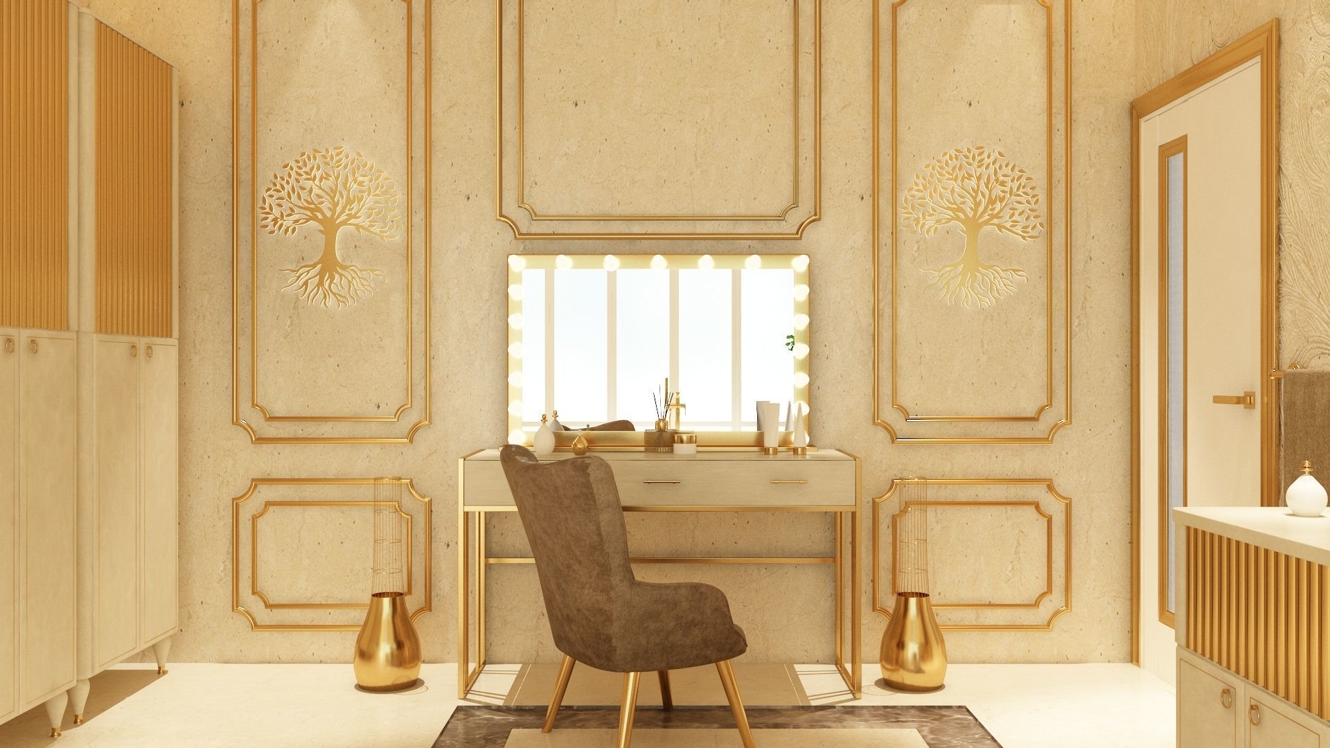 Luxury Elegant Bathroom Interior Design 3D model_9