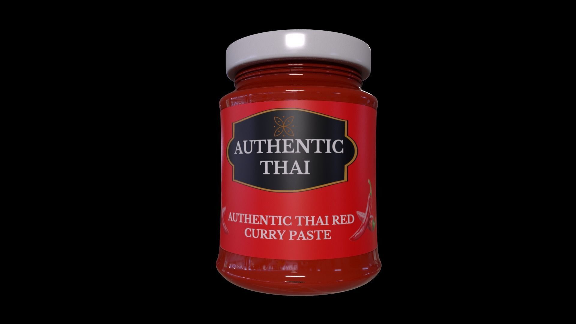 Sauces and Pastes-Thai Red Curry Paste-PBR GAME READY Low-poly 3D model_2
