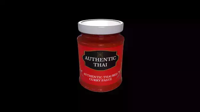 Sauces and Pastes-Thai Red Curry Paste-PBR GAME READY Low-poly 3D model