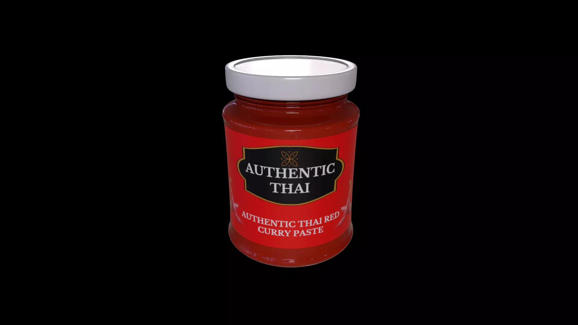 Sauces and Pastes-Thai Red Curry Paste-PBR GAME READY Low-poly 3D model_0