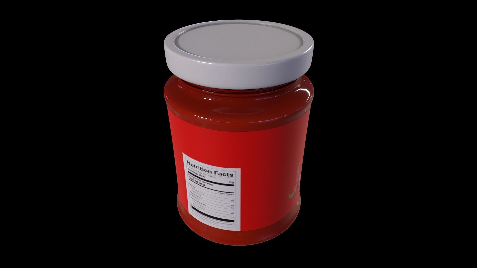 Sauces and Pastes-Thai Red Curry Paste-PBR GAME READY Low-poly 3D model_4