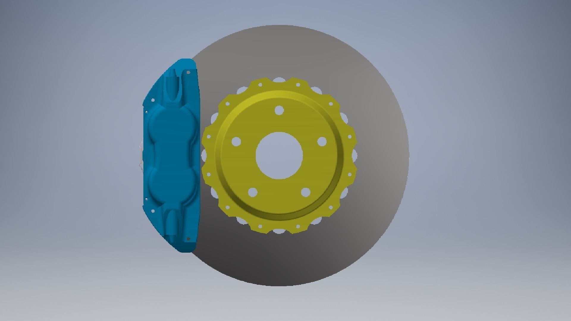 Car Brake Discs Front 3d 3D model_4