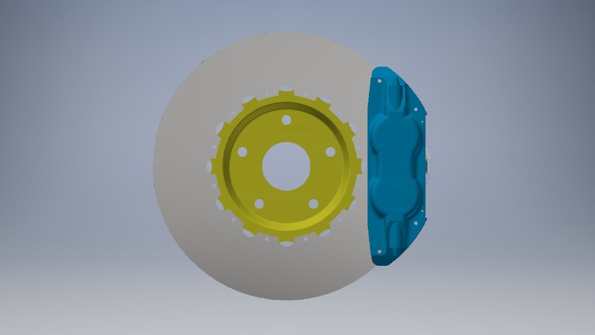 Car Brake Discs Front 3d 3D model_3