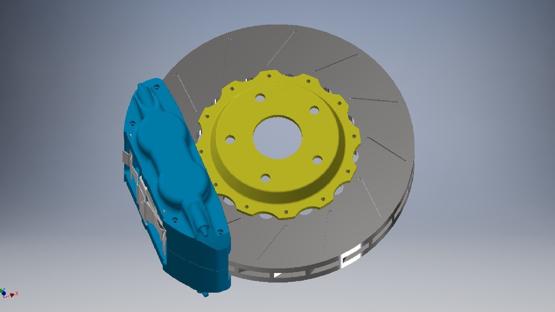 Car Brake Discs Front 3d 3D model_2