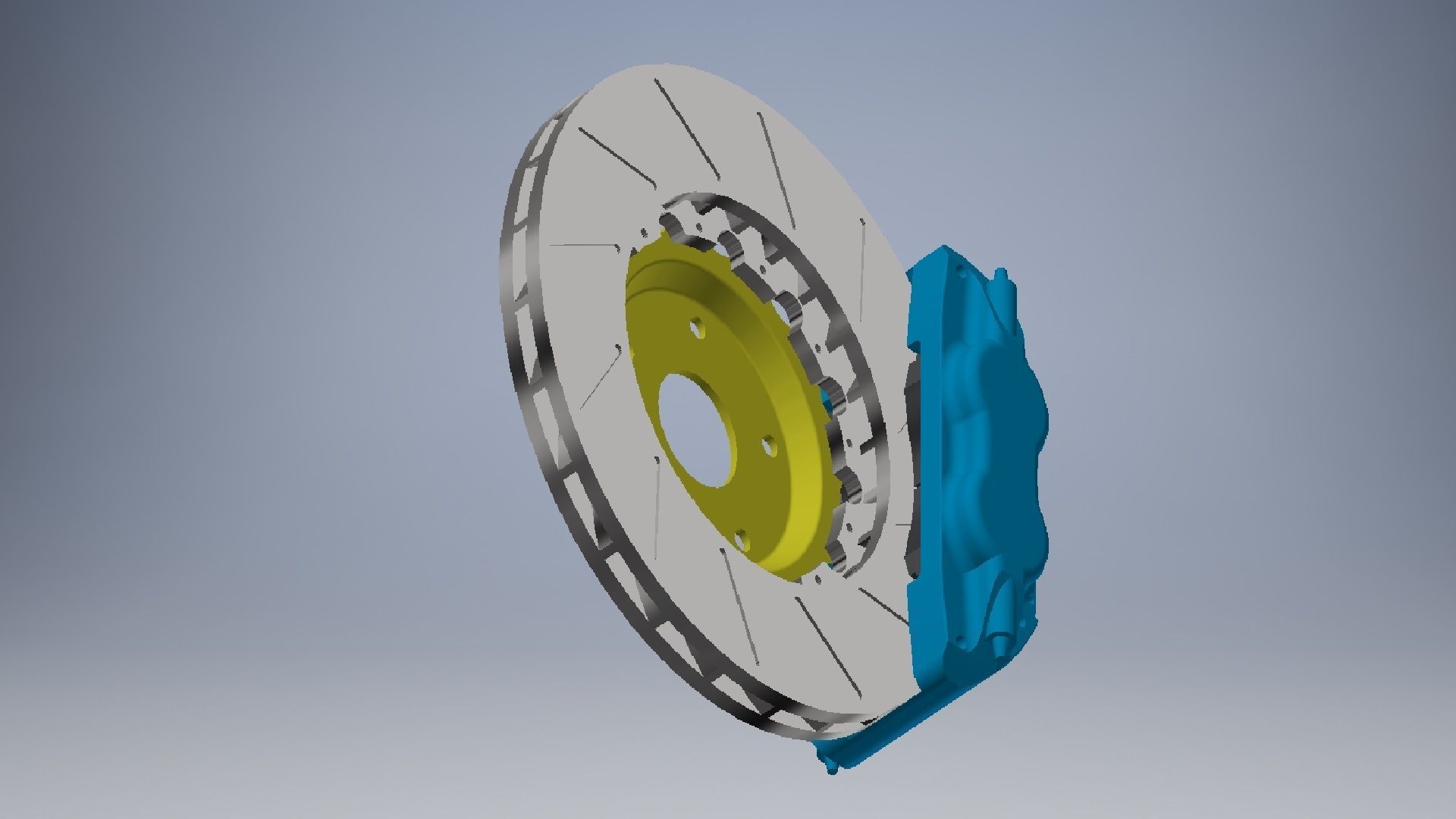 Car Brake Discs Front 3d 3D model_1