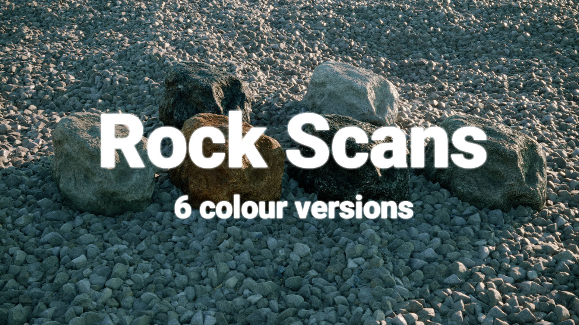 Massive Pebble and Boulder and Sharp Rock Set 3D Model Collection_17