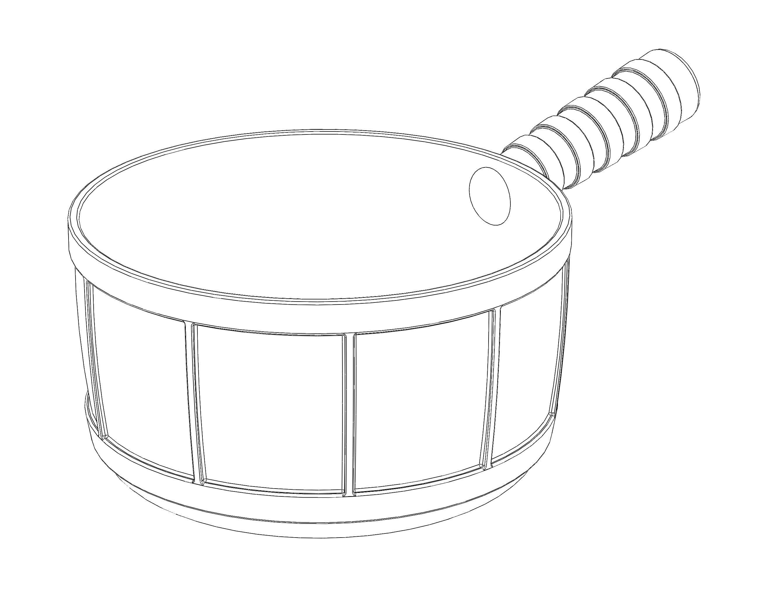 Plastic Round Dipper 1L 3D print model_26
