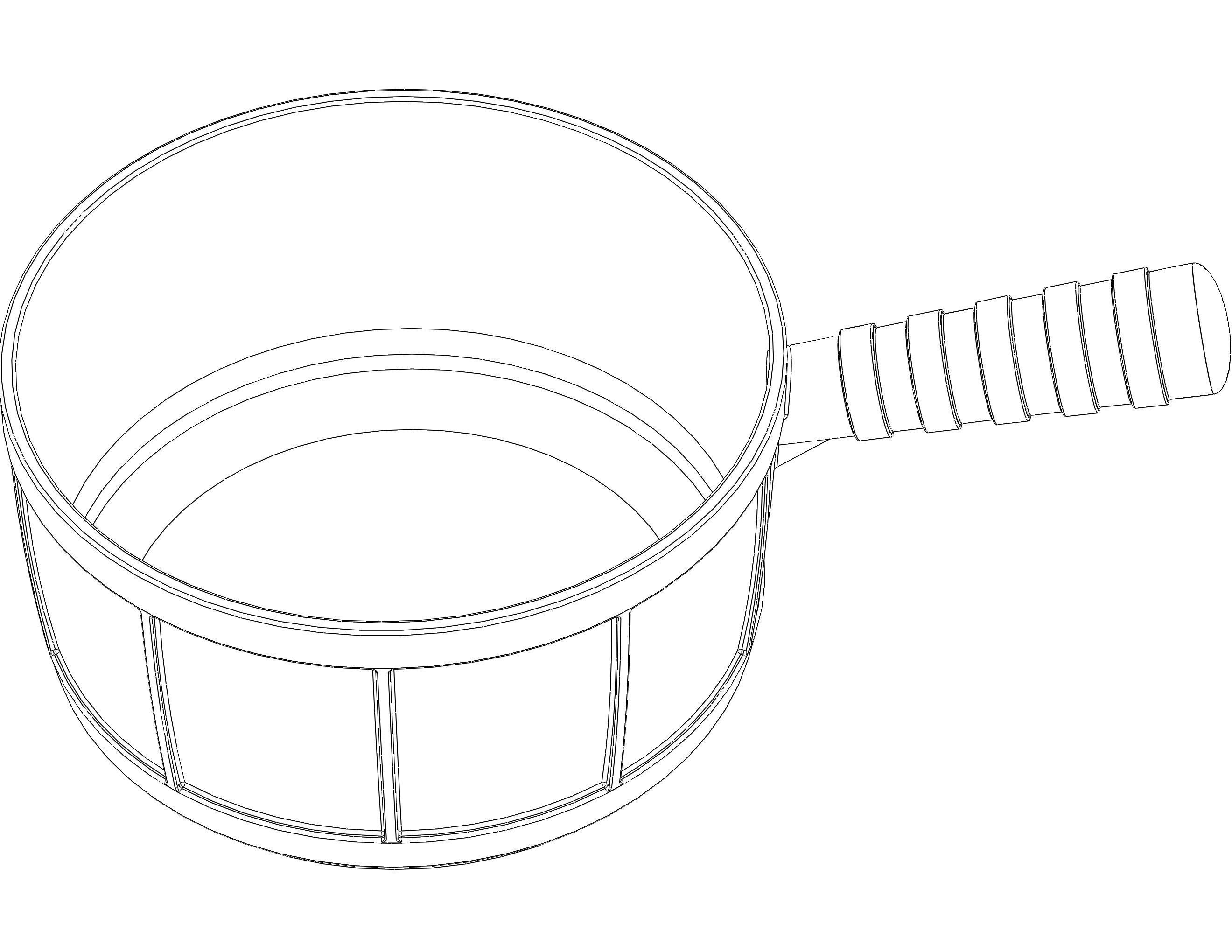 Plastic Round Dipper 1L 3D print model_18