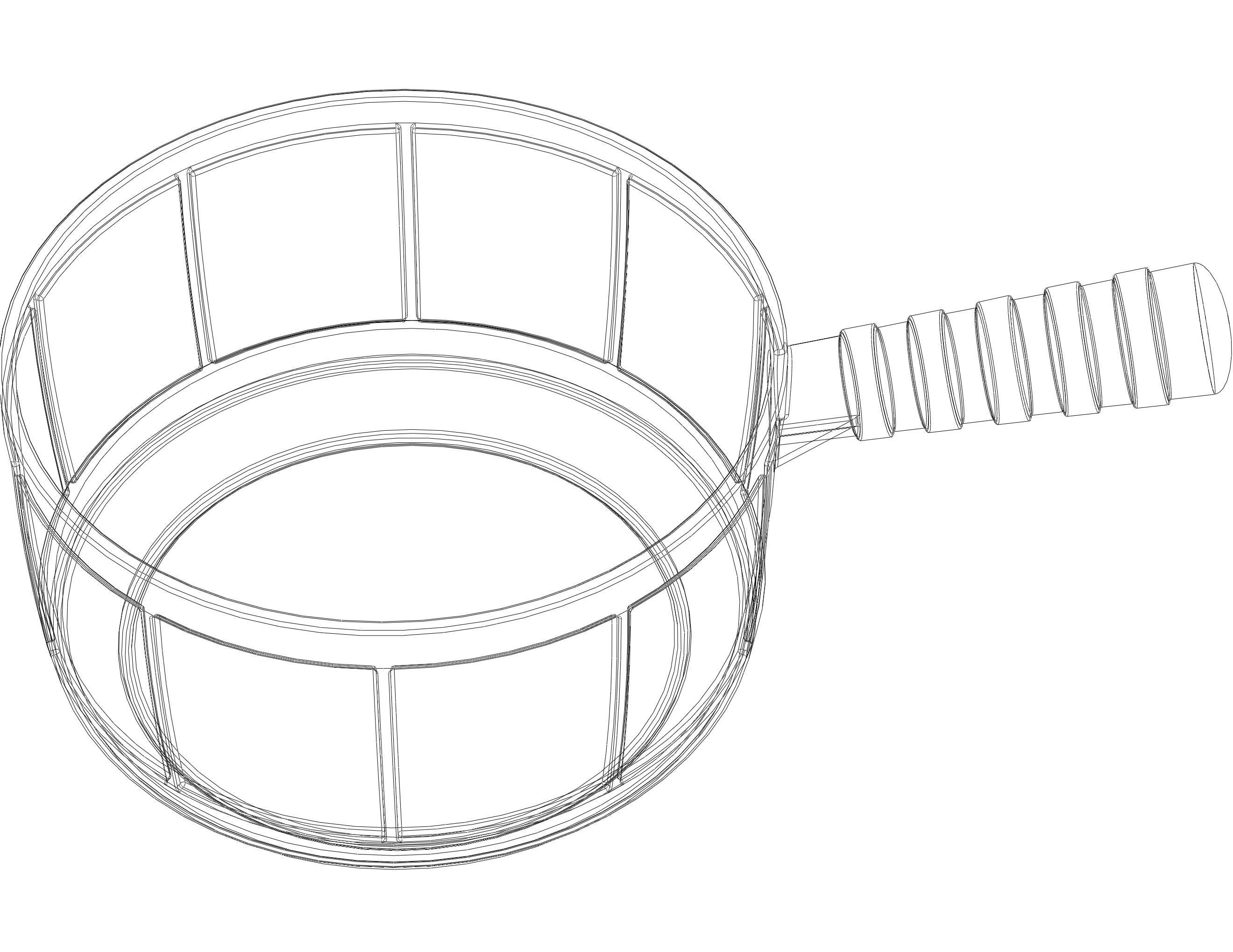 Plastic Round Dipper 1L 3D print model_20