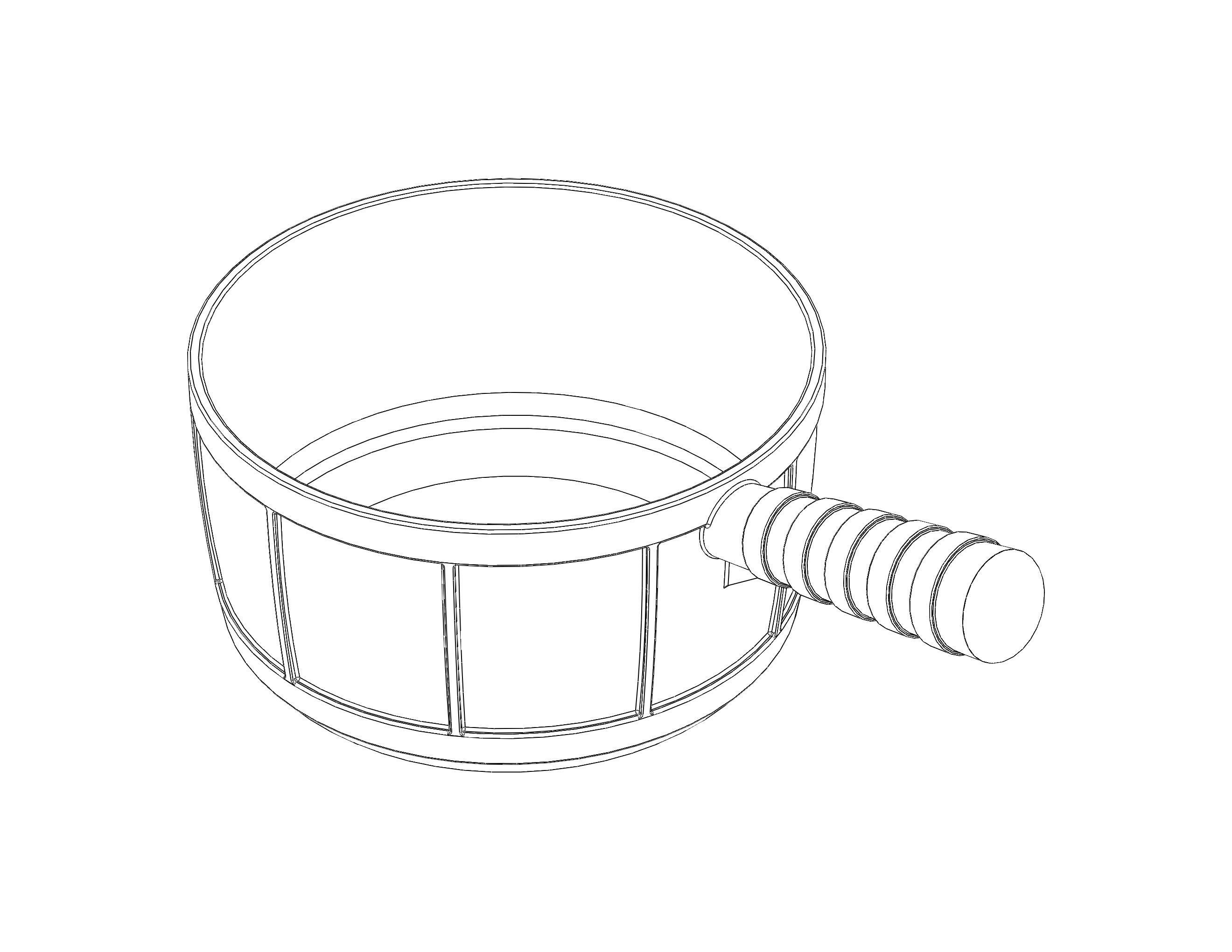 Plastic Round Dipper 1L 3D print model_6