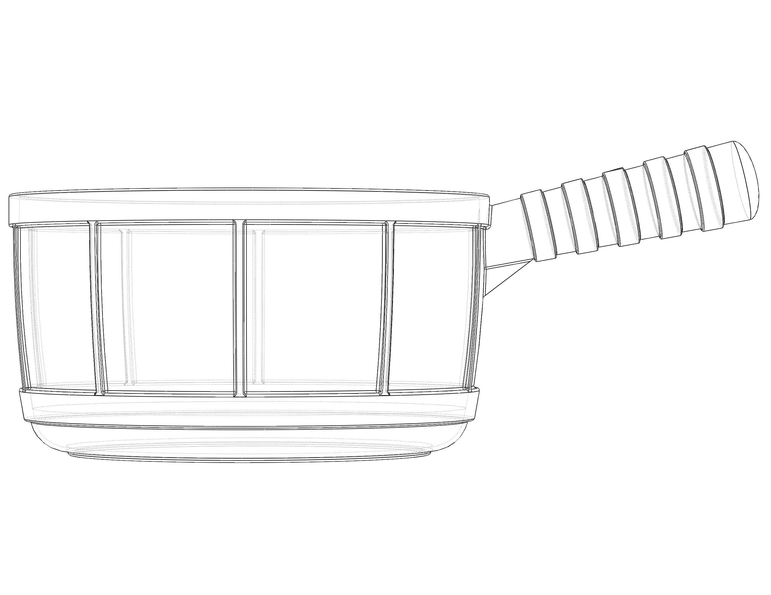 Plastic Round Dipper 1L 3D print model_23