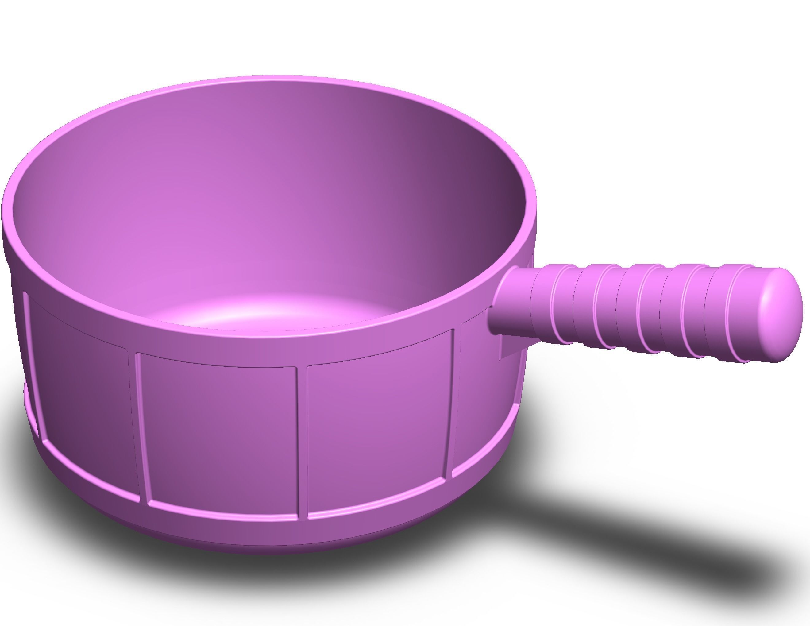 Plastic Round Dipper 1L 3D print model_13