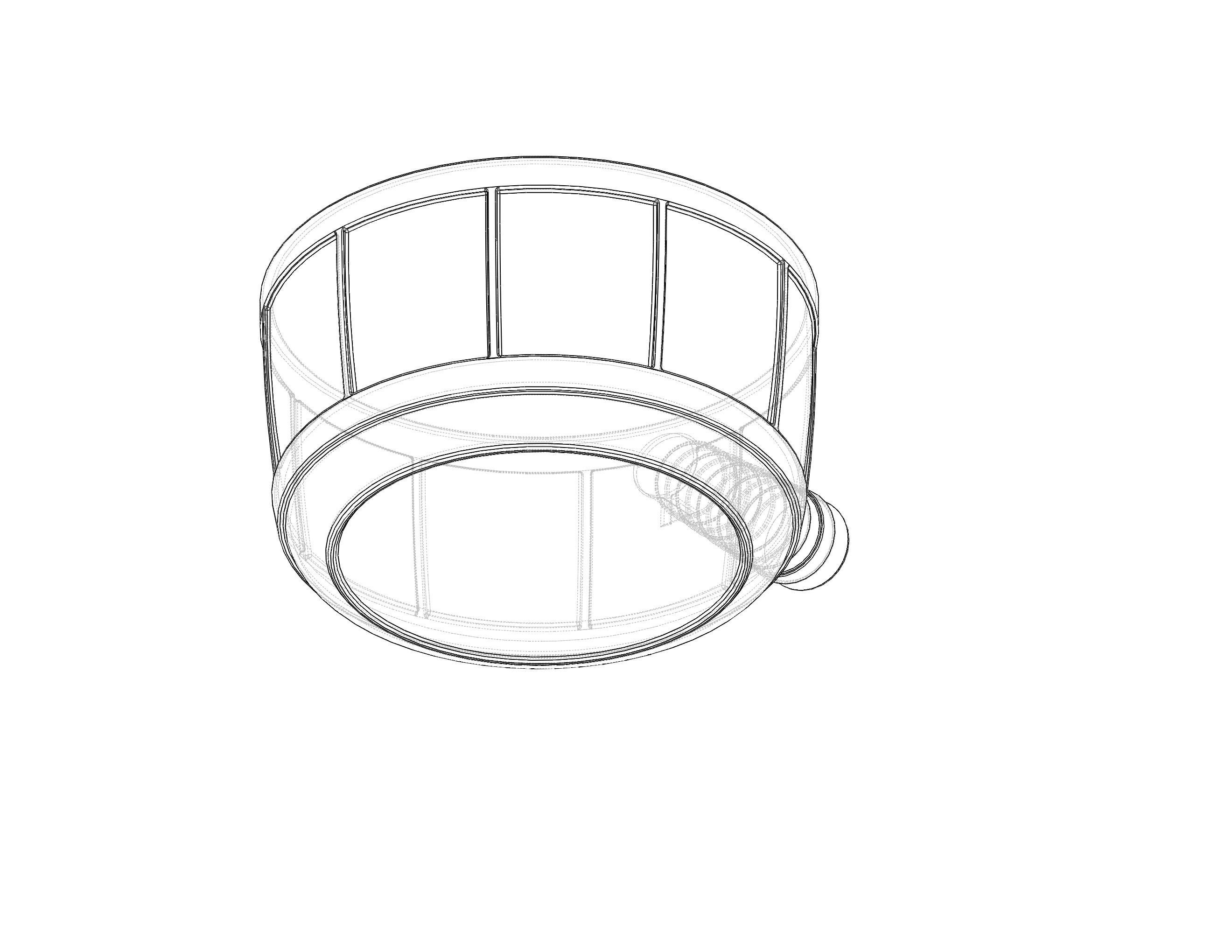 Plastic Round Dipper 1L 3D print model_35