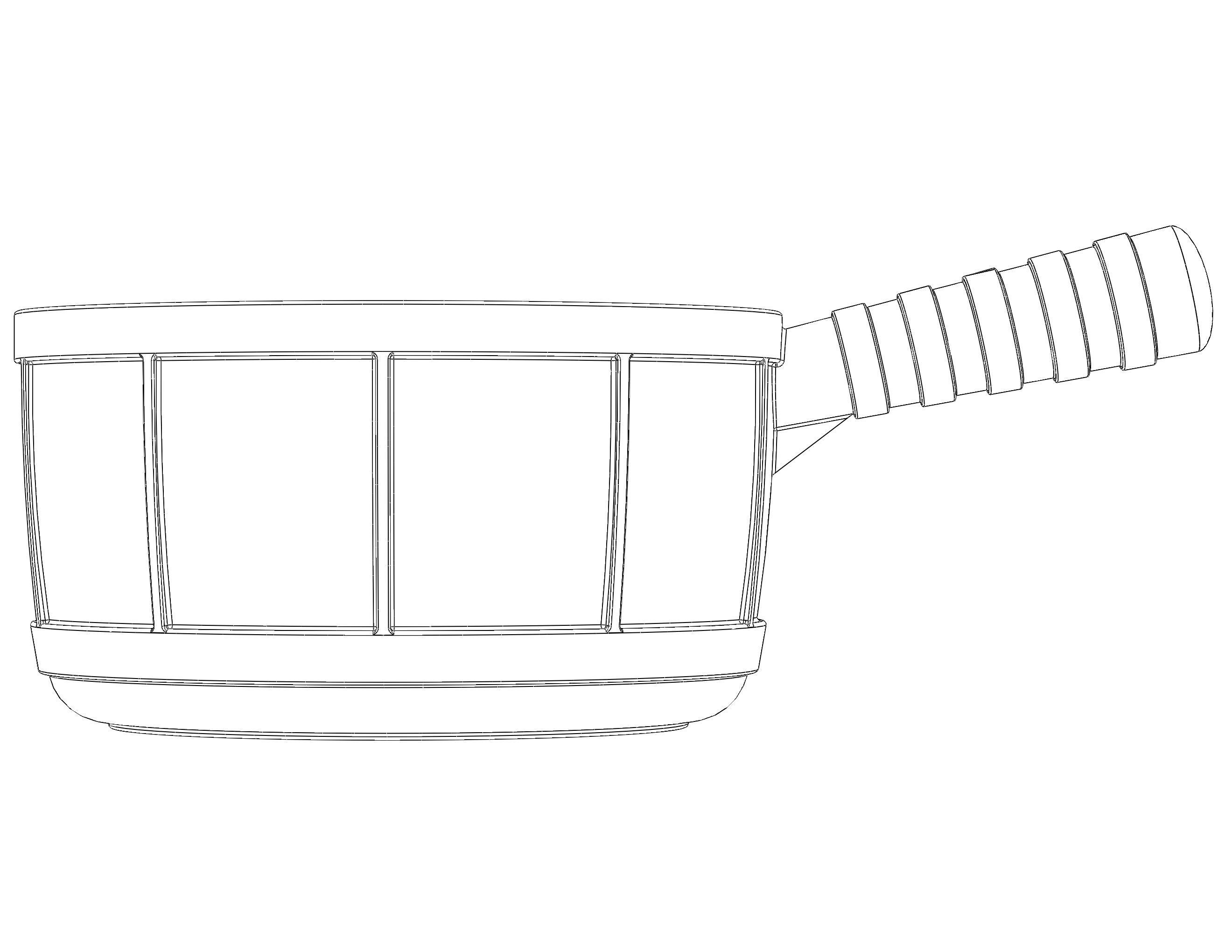 Plastic Round Dipper 1L 3D print model_22