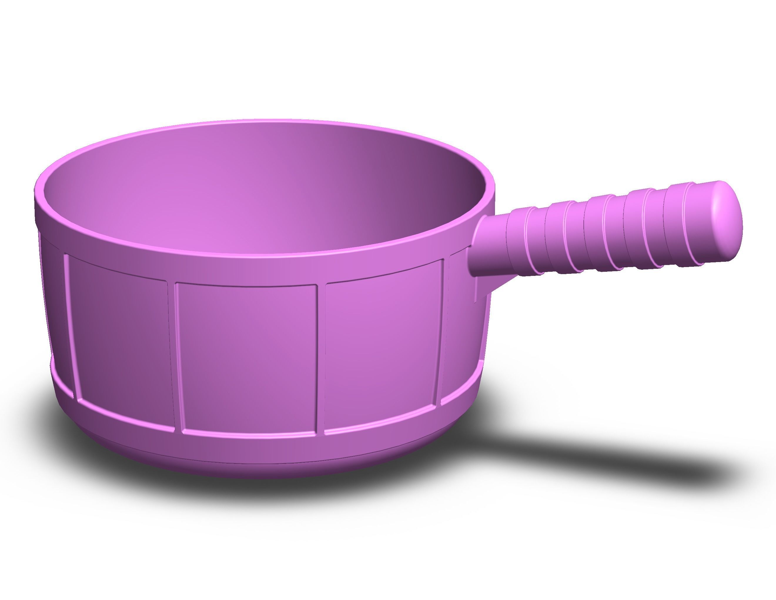 Plastic Round Dipper 1L 3D print model_5