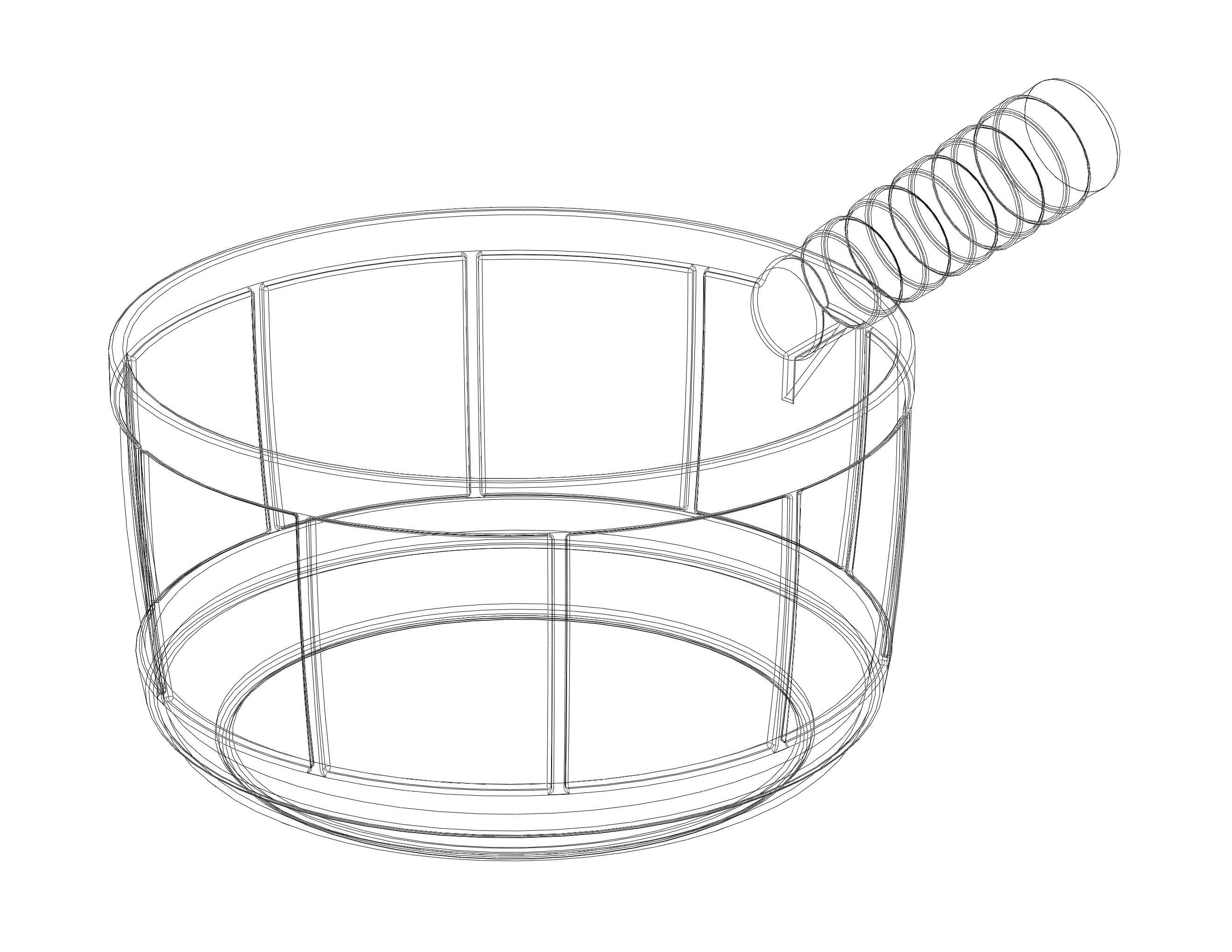 Plastic Round Dipper 1L 3D print model_28